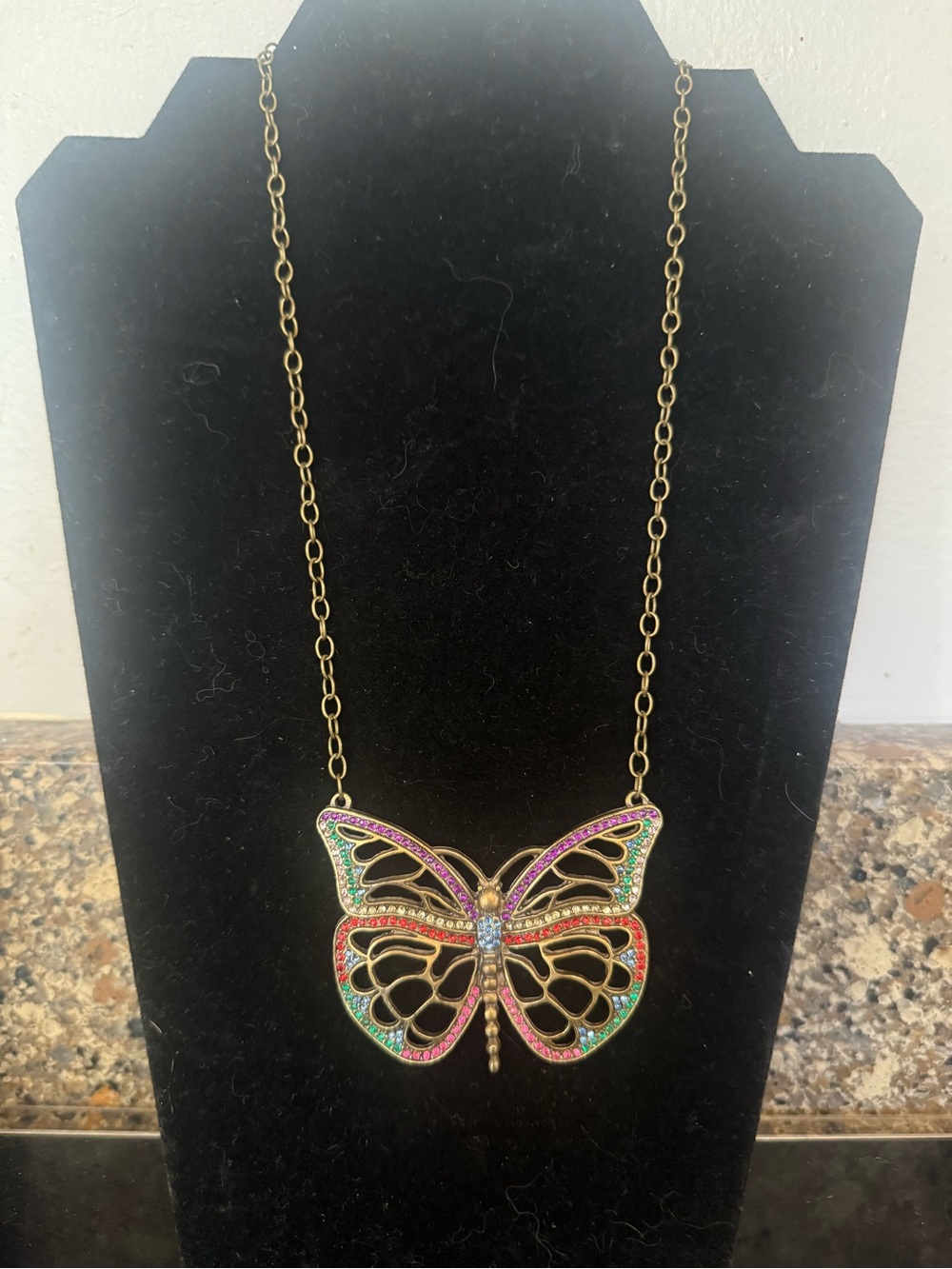 Multicolor Butterfly Pendant Necklace - Women Jewelry